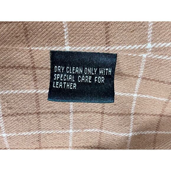 LRL Ralph Lauren Green Label Snap Jacket Leather Trim NWOT Women L 14 Tan - Picture 7 of 8